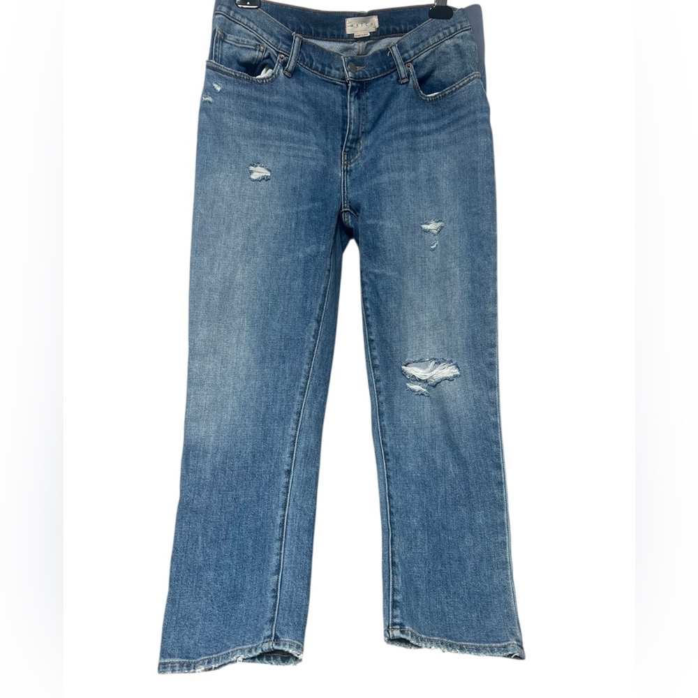 Hatch the boyfriend Light Blue Straight Leg Maternity Jeans size 28 - Picture 3 of 9